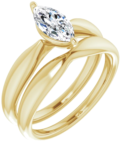14K Yellow  9x4.5 mm Marquise Solitaire Engagement Ring Mounting (6)