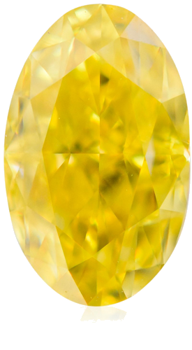 0.45 carat Fancy Vivid  Yellow-VS1 Natūralus Oval Deimantas (1)