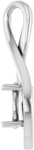 Pakabukas „Infinity-Inspired“ 14k white gold Round 8mm (3)