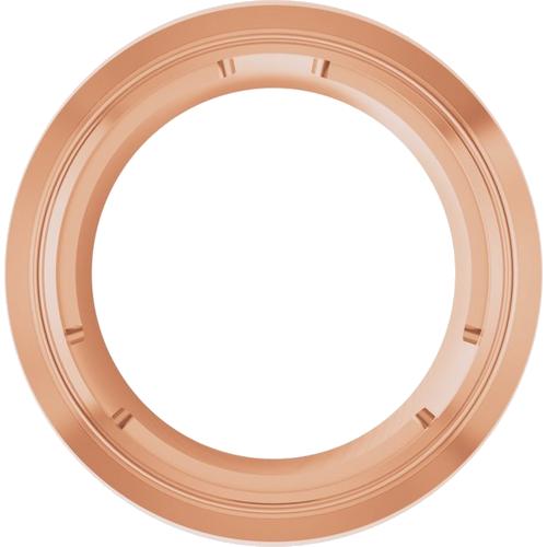 Pakabukas „Round Bezel-Set Slide“ 585 Rožinis Aukso Round 7mm (1)