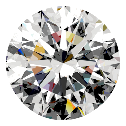 0.41 carat F-VVS2 Excellent cut Natūralus Round Deimantas (1)