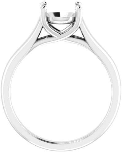 14K White 7.4 mm Round Solitaire Engagement Ring Mounting (2)