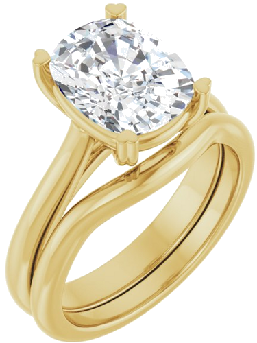 Sužadėtuvių Žiedas „Hearts on Top™“ 14k yellow gold Elongated Cushion 10mm x 8mm (6)