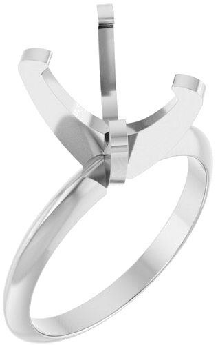 Platinum 10x8 mm Oval Solitaire Engagement Ring Mounting (1)