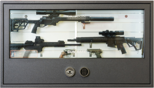 Ginklų seifas su neperšaunamu stiklu Griffon GD.840.E GLASS WALL (217 kg) (1)