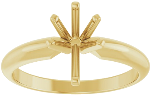 14K Yellow 9x5.5 mm Pear Heavy 6-Prong Engagement Ring Mounting (3)