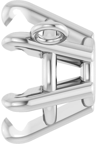Pakabukas „Solitaire“ 14k white gold Round 7mm (3)