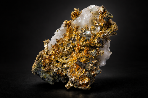 32.95 g. Allargentum, silver and calcite matrix, Morocco (2)
