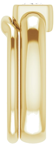 Sužadėtuvių Žiedas „Half-Bezel Solitaire“ 14k yellow gold Square 5.5mm (9)