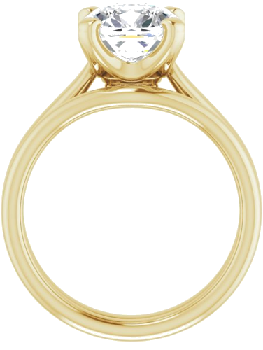 Sužadėtuvių Žiedas „Solitaire“ 14k yellow gold Cushion 8mm (7)