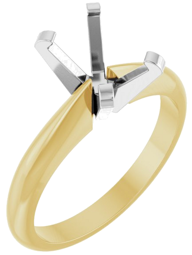 Sužadėtuvių Žiedas „Heavyweight Solitaire“ 14k yellow/white gold Emerald 7.5mm x 5.5mm (1)