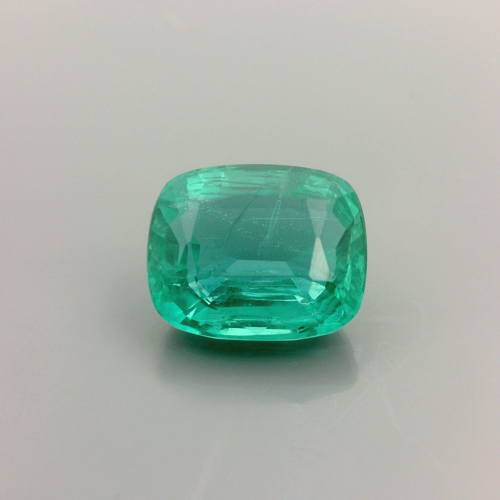 4.41 carat GREEN Cushion Smaragdas (1)
