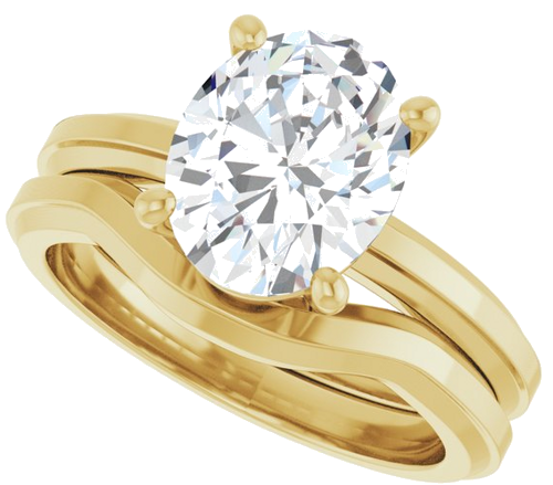 Sužadėtuvių Žiedas „Solitaire“ 14k yellow gold Oval 10mm x 8mm (10)