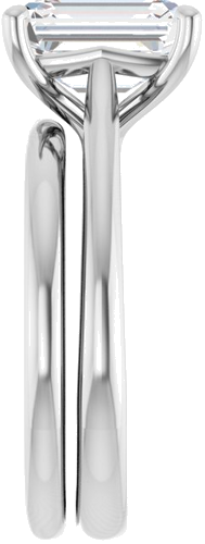 Sužadėtuvių Žiedas „Solitaire“ 585 Baltojo Aukso Emerald 9mm x 7mm (9)