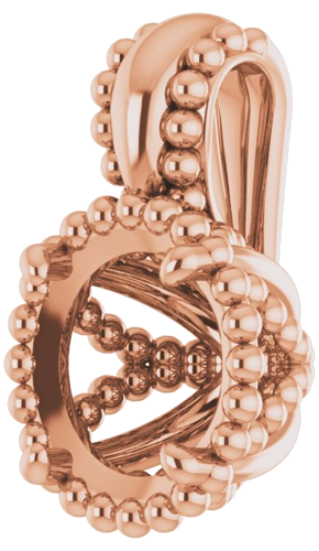 14K Rose  5.8 mm Round Pendant Mounting (2)