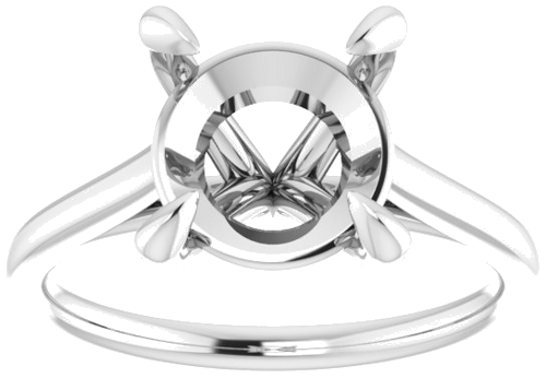 Platinum  9.4 mm Round Solitaire Engagement Ring Mounting (3)