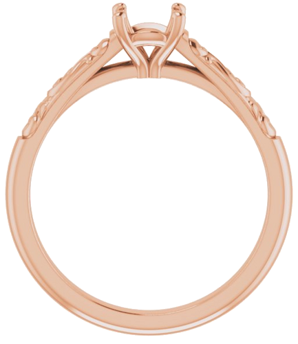 Sužadėtuvių Žiedas „Solitaire“ 10k rose gold Round 5.5mm (2)