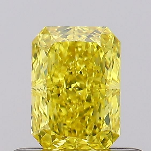 0.5 carat Fancy Vivid Yellow-VS2 Natūralus Radiant Deimantas (1)