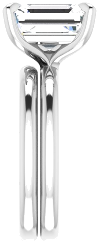 Sužadėtuvių Žiedas „Solitaire“ 950 Platinos Emerald 10mm x 8mm (9)