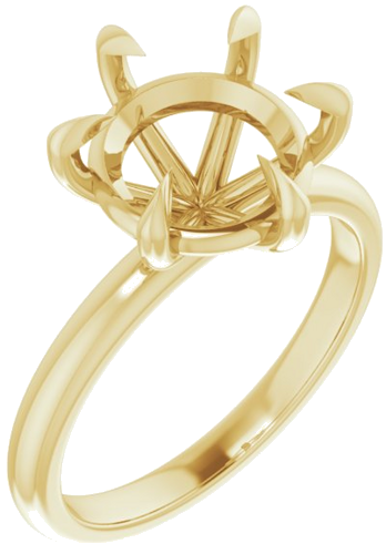 Sužadėtuvių Žiedas „Claw-Prong“ 14k yellow gold Round 10mm (1)