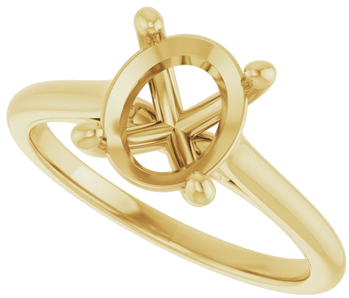 Sužadėtuvių Žiedas „Accented Infinity-Inspired“ 14k yellow gold Oval 9mm x 7mm (5)