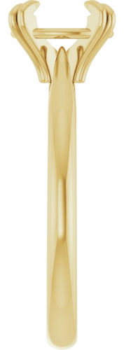 14K Yellow 8 x 6 mm Oval Engagement Ring Mounting (4)