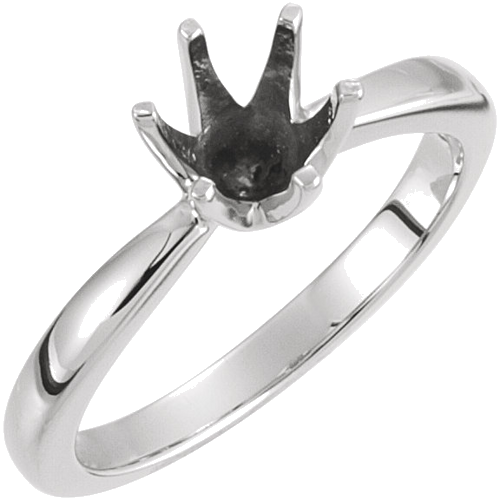 Sužadėtuvių Žiedas „6-Prong Tall Solstice Solitaire®“ 585 Baltojo Aukso Round 5.2mm (1)