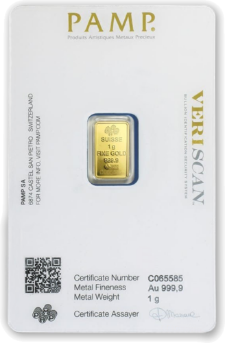 1 g Investment Gold Bar Fortuna PAMP (3)
