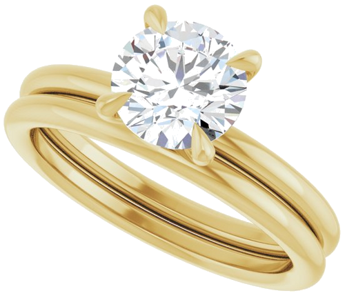 Sužadėtuvių Žiedas „Claw-Prong Solitaire“ 14k yellow gold Round 7mm (10)