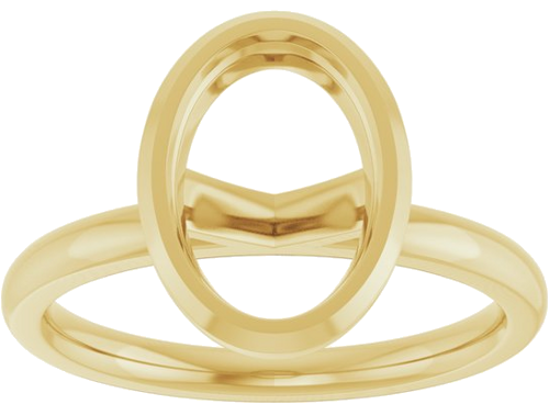 Sužadėtuvių Žiedas „Bezel-Set Solitaire“ 14k yellow gold Oval 10mm x 7mm (3)