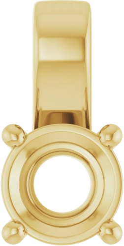 Pakabukas „Solitaire Charm“ 14k yellow gold Round 6mm (1)