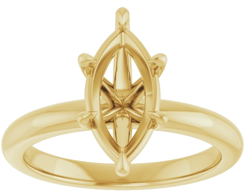 Sužadėtuvių Žiedas „Claw-Prong“ 10k yellow gold Marquise 12mm x 6mm (3)
