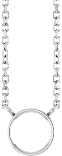 Pakabukas „Bezel-Set Solitaire“ 14k white gold Round 5.5mm (1)