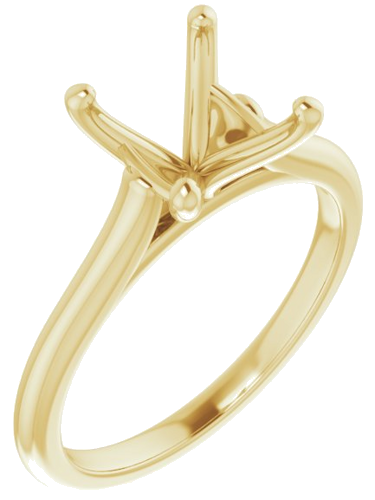 Sužadėtuvių Žiedas „Solitaire“ 585 Geltonojo Aukso Round 8.8mm (1)