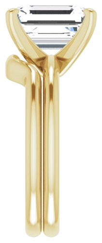 14K Yellow  10x8 mm Emerald Solitaire Engagement Ring Mounting (9)