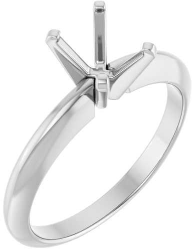 Sužadėtuvių Žiedas „Heavy Solitaire“ 585 Baltojo Aukso Emerald 6.5mm x 5mm (1)