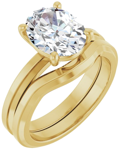 Sužadėtuvių Žiedas „Solitaire“ 14k yellow gold Oval 10mm x 8mm (6)