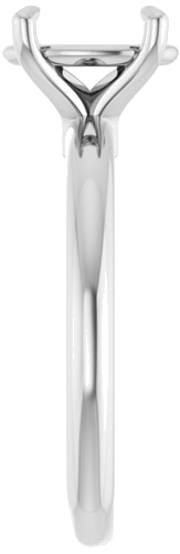 Sužadėtuvių Žiedas „Claw-Prong Euro Shank“ 14k white gold Oval 9mm x 7mm (4)