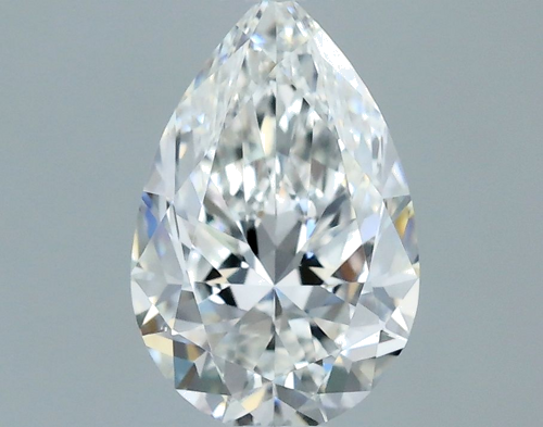 0.5 carat F-VVS1 Natūralus Pear Deimantas (1)