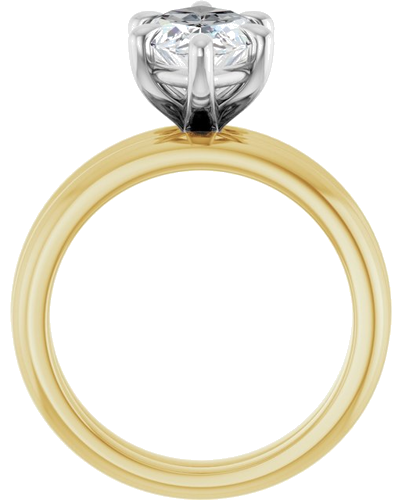 Sužadėtuvių Žiedas „Claw-Prong“ 14k yellow/white gold Marquise 14mm x 7mm (7)
