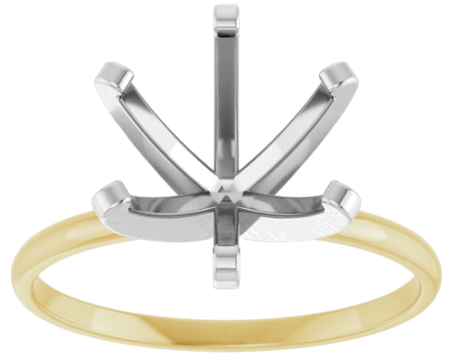 Sužadėtuvių Žiedas „Solitaire“ 14k yellow/white gold Round 9.4mm (3)