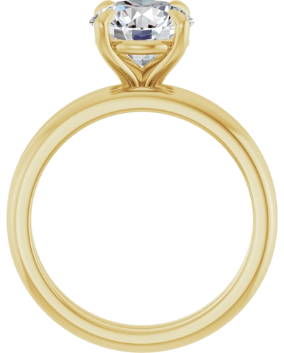 Sužadėtuvių Žiedas 585 Geltonojo Aukso Round 8.2mm (7)