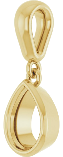 Pakabukas „Bezel-Set Charm“ 14k yellow gold Pear 7mm x 5mm (2)