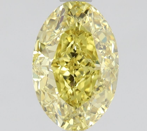 1.0 carat Fancy Intense Yellow-VVS1 Natūralus Oval Deimantas (1)