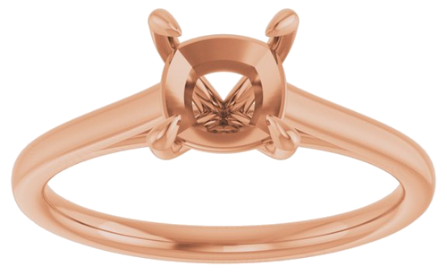 Sužadėtuvių Žiedas „Claw-Prong Solitaire“ 18k rose gold Cushion 6mm (3)
