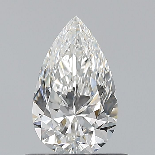 0.57 carat F-VVS2 Natūralus Pear Deimantas (1)