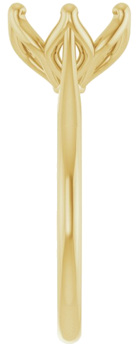 Sužadėtuvių Žiedas „Cathedral-Style Solitaire“ 14k yellow gold Cushion 8mm (4)