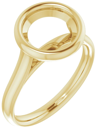 14K Yellow 8.8 mm Round Solitaire Engagement Ring Mounting (1)