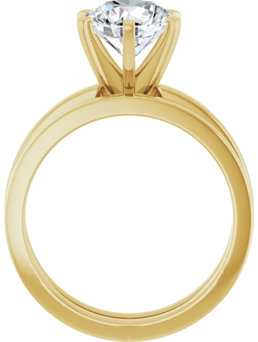 14K Yellow 8 mm Round Solitaire Engagement Ring Mounting (7)