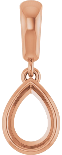 Pakabukas „Bezel-Set Charm“ 14k rose gold Pear 7mm x 5mm (1)